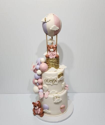 Hot air balloon birthday cake