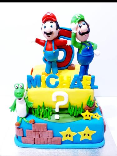 Mario and Luigi cake